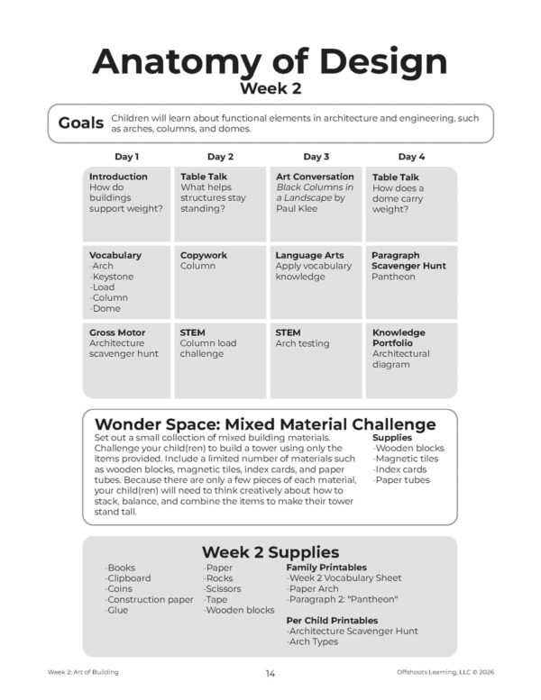 Art of Building Week grid Art of Building Week grid