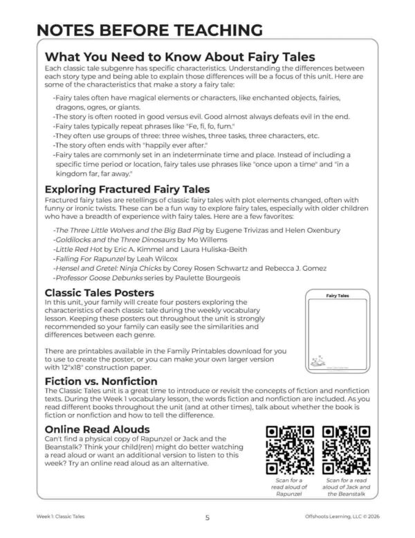 Classic Tales Notes Classic Tales Notes