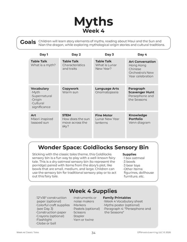 Classic Tales Week grid Classic Tales Week grid