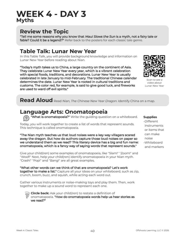 Classic Tales Unit page Classic Tales Unit page