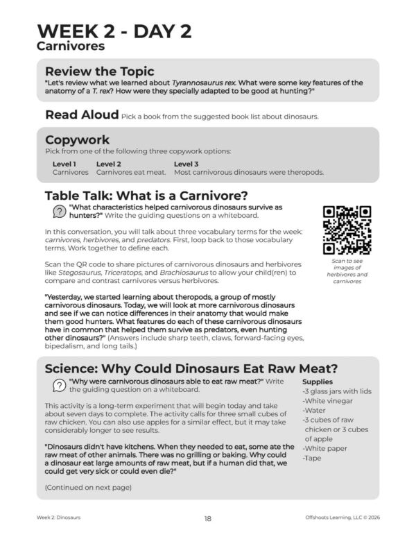 Dinosaurs Unit page Dinosaurs Unit page