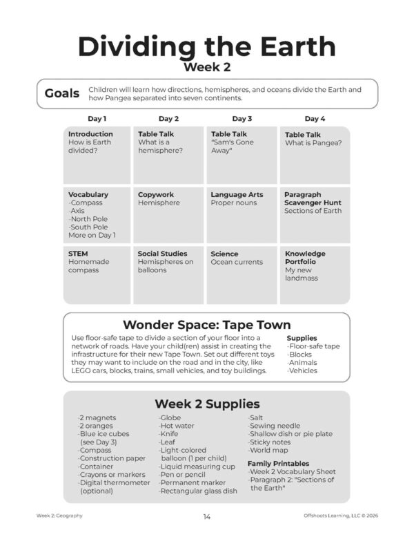 Geography Week grid Geography Week grid