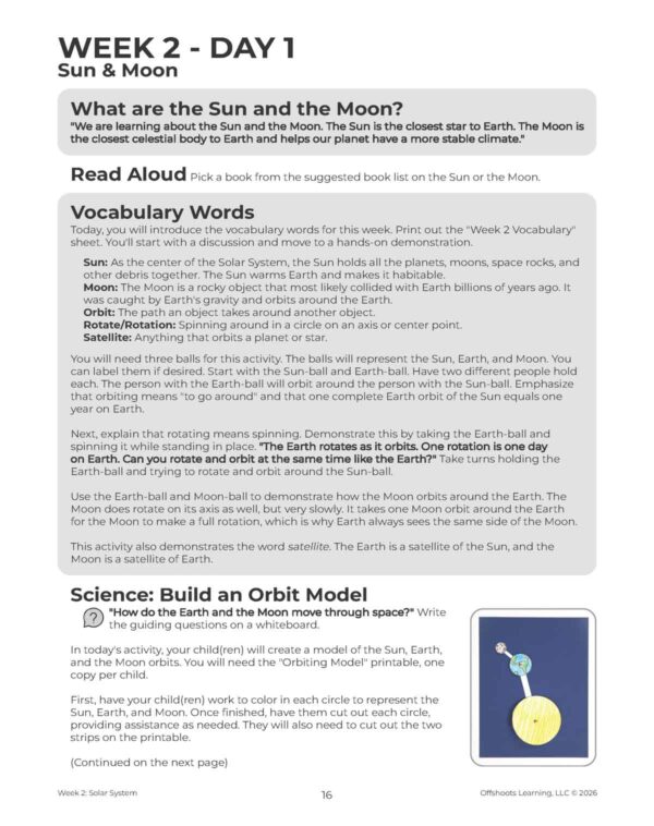 Solar System Unit Page 2 Solar System Unit Page 2