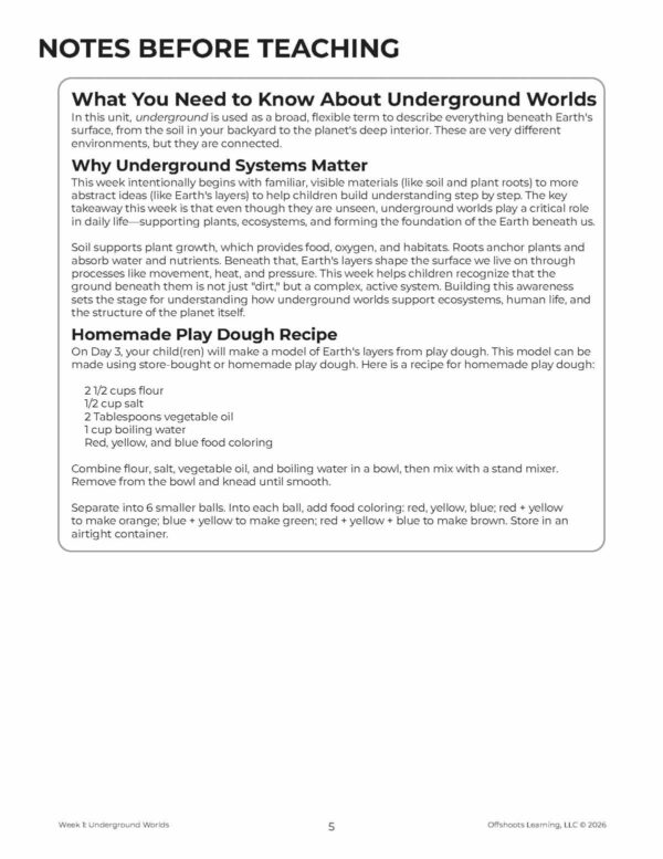 Underground Worlds Notes Underground Worlds Notes