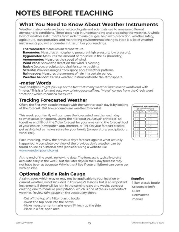Weather Notes Weather Notes
